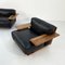 Pianura Armchairs in Black Leather by Mario Bellini for Cassina, 1970s, Set of 2, Image 6