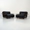 Pianura Armchairs in Black Leather by Mario Bellini for Cassina, 1970s, Set of 2, Image 2