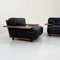Pianura Armchairs in Black Leather by Mario Bellini for Cassina, 1970s, Set of 2, Image 12