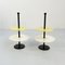 Table d'Appoint Vintage Noire et Jaune, 1980s 1