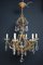 Mid-Century Gilt Iron Chandelier, 1950s 1