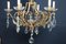 Mid-Century Gilt Iron Chandelier, 1950s 6