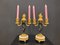 19th Century Putti Candleholders in Bronze, Ormolú and Marble, Set of 2, Image 3