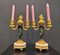 19th Century Putti Candleholders in Bronze, Ormolú and Marble, Set of 2 2