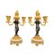 19th Century Putti Candleholders in Bronze, Ormolú and Marble, Set of 2 1