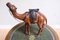 Vintage Kamelskulptur aus gealtertem Leder auf handgeschnitztem Holz von Libertys 14