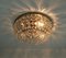 Hollywood Regency Crystal Glass Ceiling Light Plafoniere with Glass Crystals, Brass & Metal, 1960s, Image 3