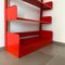 Coral Red Congress Bookcase by Lips Vago, 1968 6