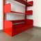Coral Red Congress Bookcase by Lips Vago, 1968, Image 6