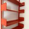 Coral Red Congress Bookcase by Lips Vago, 1968, Image 7