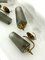 Mid-Century Sconces in Brass and Fume Glass, Italy, 1950s, Set of 6 6