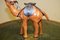 Vintage Aged Leather Camel Sculpture on Hand Carved Wood from Libertys, Image 9