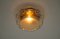 Amber Glass Wall Lamp or Flush Mount, 1960s 5