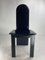 Postmodern High Back Black Leather Dining Chairs, 1980s, Set of 6 19