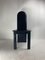 Postmoderne Esszimmerstühle aus schwarzem Leder mit hoher Rückenlehne, 1980er, 6 . Set 20
