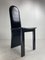 Postmodern High Back Black Leather Dining Chairs, 1980s, Set of 6 5