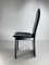 Postmodern High Back Black Leather Dining Chairs, 1980s, Set of 6 14