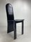 Postmodern High Back Black Leather Dining Chairs, 1980s, Set of 6 16