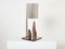 Brutalist Table Lamp in Steel and Red Shale by Phillipe Jean, 1970s 1