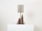 Brutalist Table Lamp in Steel and Red Shale by Phillipe Jean, 1970s 8