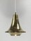 Lámpara colgante escandinava de latón atribuida a Hans Agne Jakobson para Markaryd, Suecia, años 60, Imagen 2