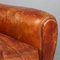 Art Deco Leather Club Armchair, France, 1930s 13