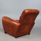 Art Deco Leather Club Armchair, France, 1930s, Image 6