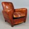 Art Deco Leather Club Armchair, France, 1930s, Image 1