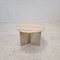 Italian Round Coffee or Side Table in Travertine, 1980s, Image 3