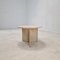 Table Basse ou d'Appoint Ronde en Travertin, Italie, 1980s 5