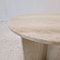 Table Basse ou d'Appoint Ronde en Travertin, Italie, 1980s 10