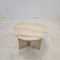 Italian Round Coffee or Side Table in Travertine, 1980s 7