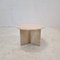 Italian Round Coffee or Side Table in Travertine, 1980s 2