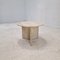 Italian Round Coffee or Side Table in Travertine, 1980s 1
