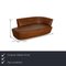 Drift Leather Two Seater Brown Sofa from Walter Knoll / Wilhelm Knoll 2