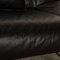 Gismo Leather Three Seater Black Sofa from Koinor 3