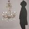 Vintage Metal and Glass Chandelier 2