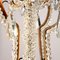 Vintage Metal and Glass Chandelier 5