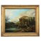 Landscape with River and Figures, 1862, Oil on Canvas, Framed 1