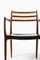 Armchairs in Rosewood and Black Leather attributed to Niels Otto Møller, 1960s, Set of 10, Image 4