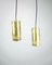 Ceiling Lamp in Brass attributed to Svend Aage Holm Sørensen, 1960s, Set of 2 2