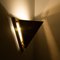 Lampada da parete a forma di piramide in ottone di OTHR, anni '70, Immagine 6
