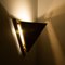 Pyramid Shaped Massive Brass Wall Lamp from OTHR, 1970s, Image 6