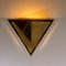 Lampada da parete a forma di piramide in ottone di OTHR, anni '70, Immagine 8