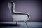 Vintage Italian Lounge Chair in Blue and Grey in the style of Gio Ponti, 1950s 4