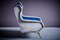 Fauteuil Vintage Bleu et Gris dans le style de Gio Ponti, Italie, 1950s 3