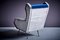 Vintage Italian Lounge Chair in Blue and Grey in the style of Gio Ponti, 1950s, Image 10