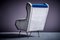 Vintage Italian Lounge Chair in Blue and Grey in the style of Gio Ponti, 1950s, Image 11