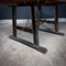 Mesa de comedor industrial de metal con remaches, Imagen 9
