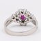 Vintage 18k White Gold Ring with Ruby ​​and Diamonds, 1960s 6
